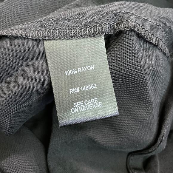 Torrid NWT Black Challis Ruffle Hem Hi-Lo Maxi Skirt Size 4X Zip Back Closure - Picture 7 of 9